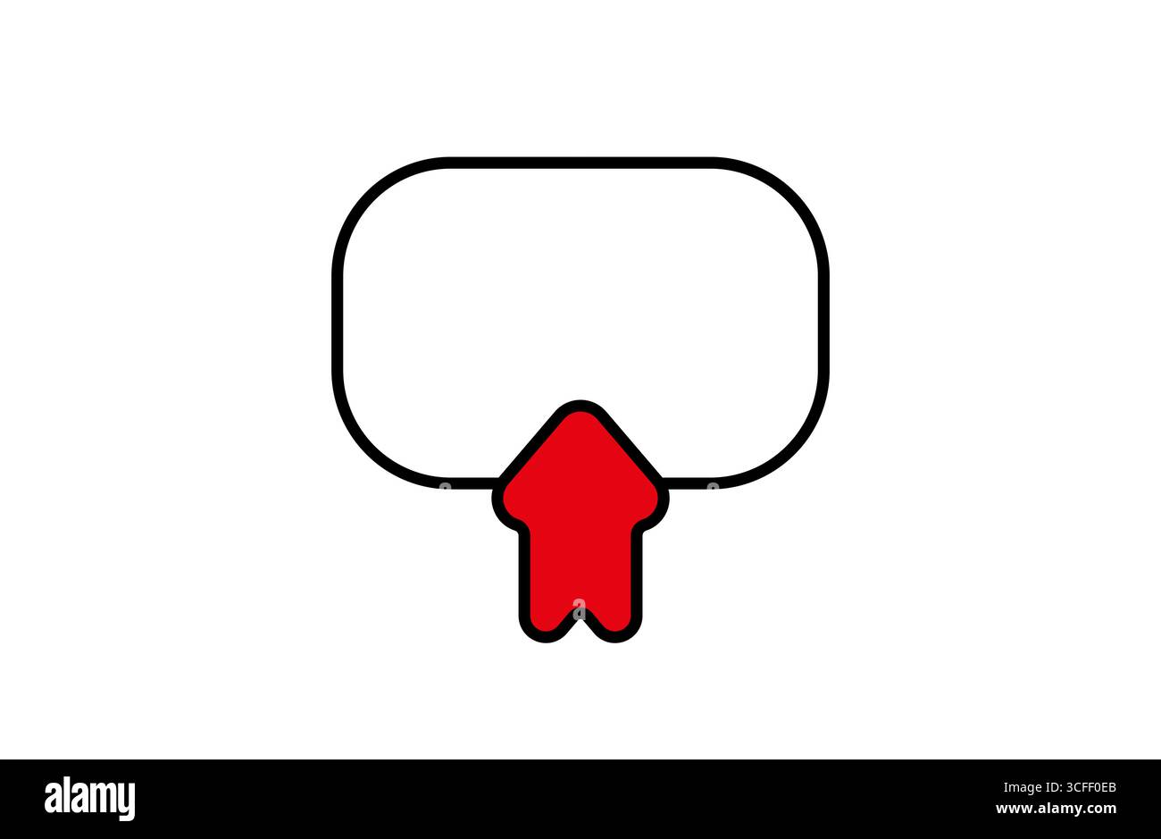Highlight with red pointer arrow inside interface annotation icon Stock ...