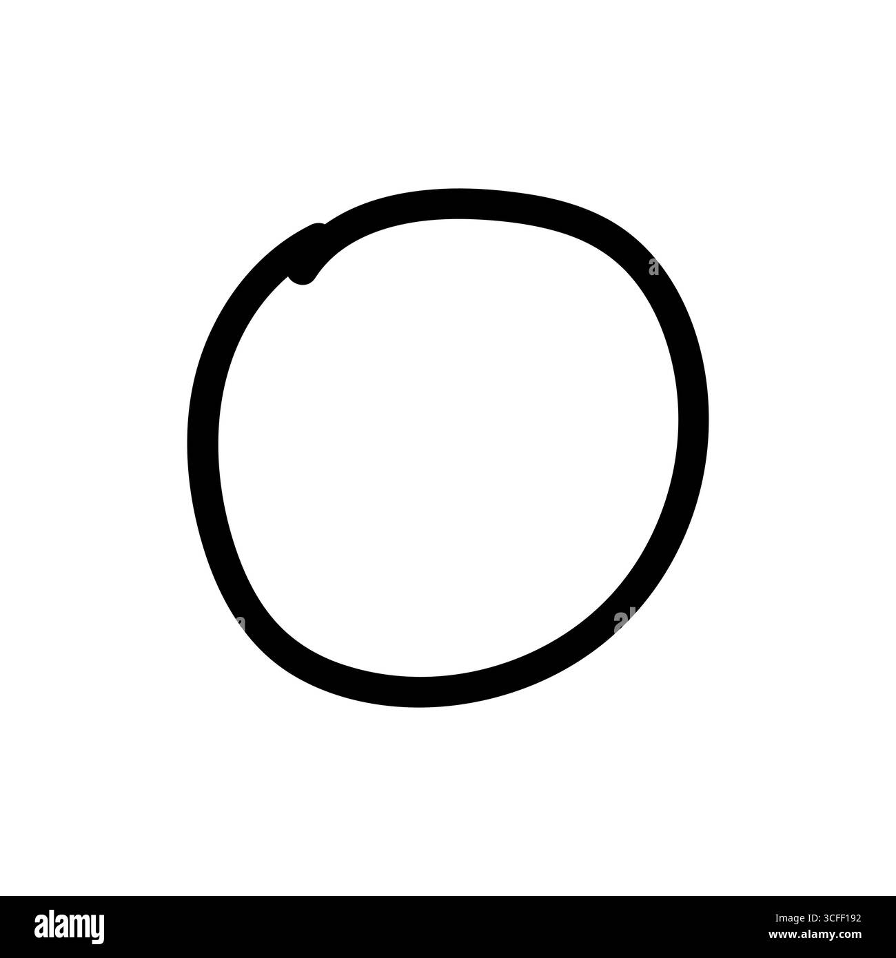 Minimal icon featuring outline of circle checkbox indicating unchecked ...