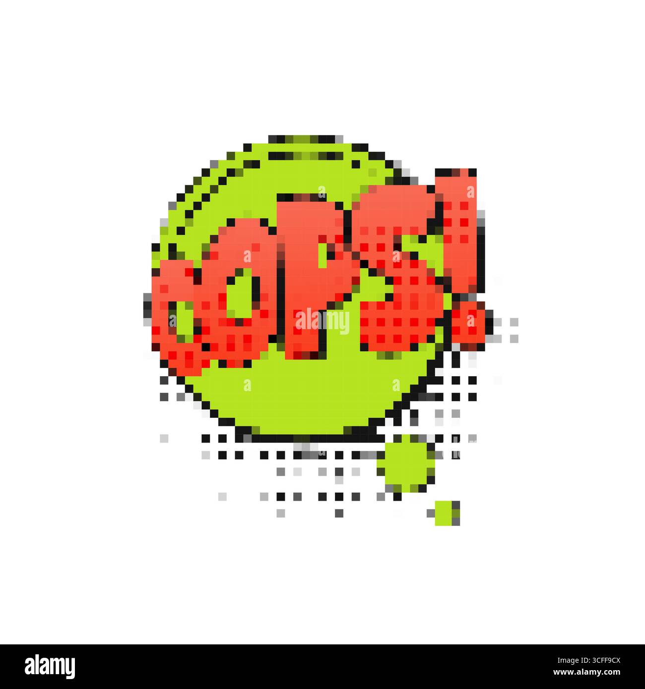 Mosaic pixel icon with comic style expression in bold vibrant colors ...