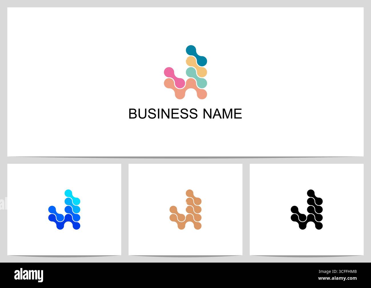 Abstract Linked Dots Connect Graphic Letter Logo Design J Stock Vector ...