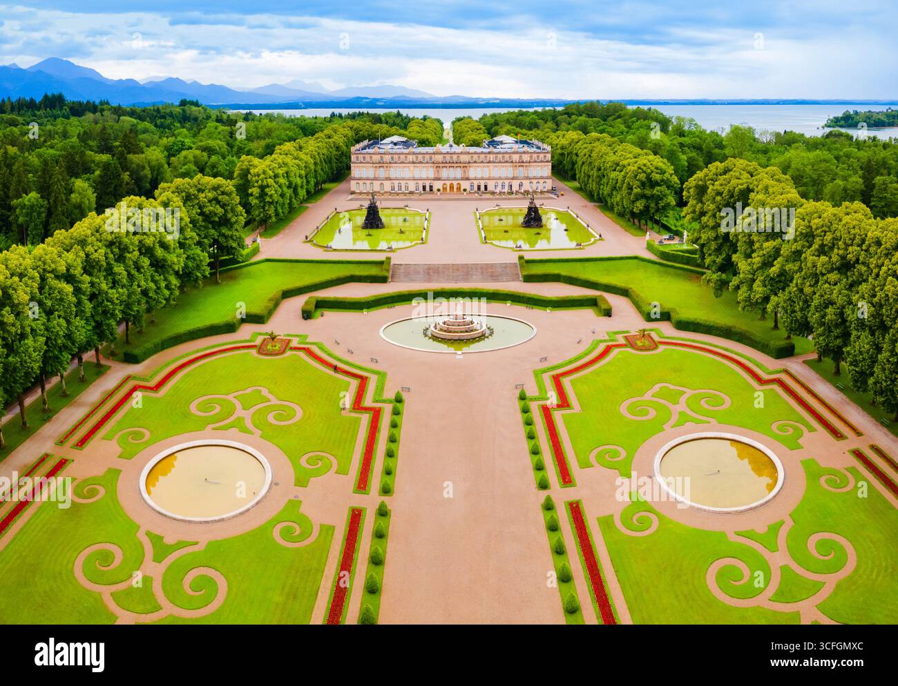 Herrenchiemsee Palace Aerial Panoramic View It Is A Complex Of Royal herrenchiemsee-palace-aerial-panoramic-view-it-is-a-complex-of-royal