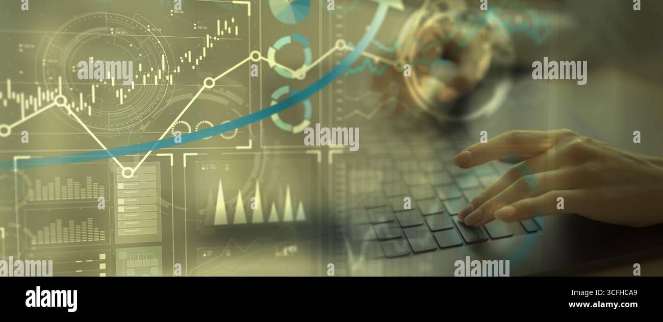 Financial graph interface world hi-res stock photography and images - Alamy