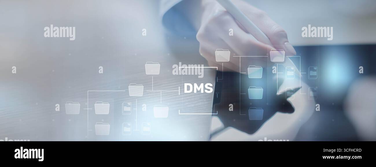 DMS Document Management System for Streamlined Digital Workflow and Organization. Stock Photo