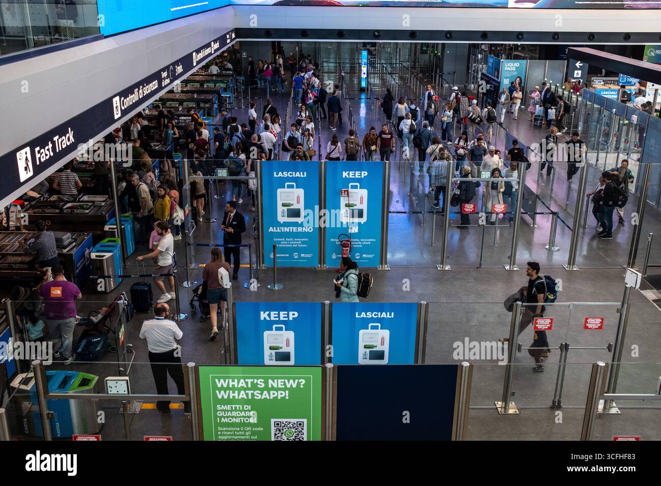 Daily Life in Rome Security check counter at Leonardo da Vinci ...