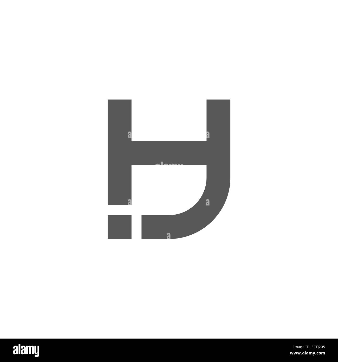 letters hji abstract simple lines geometric logo vector Stock Vector