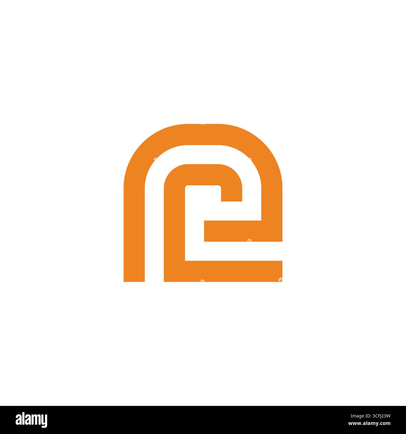 letter ce stripes linear geometric logo vector Stock Vector