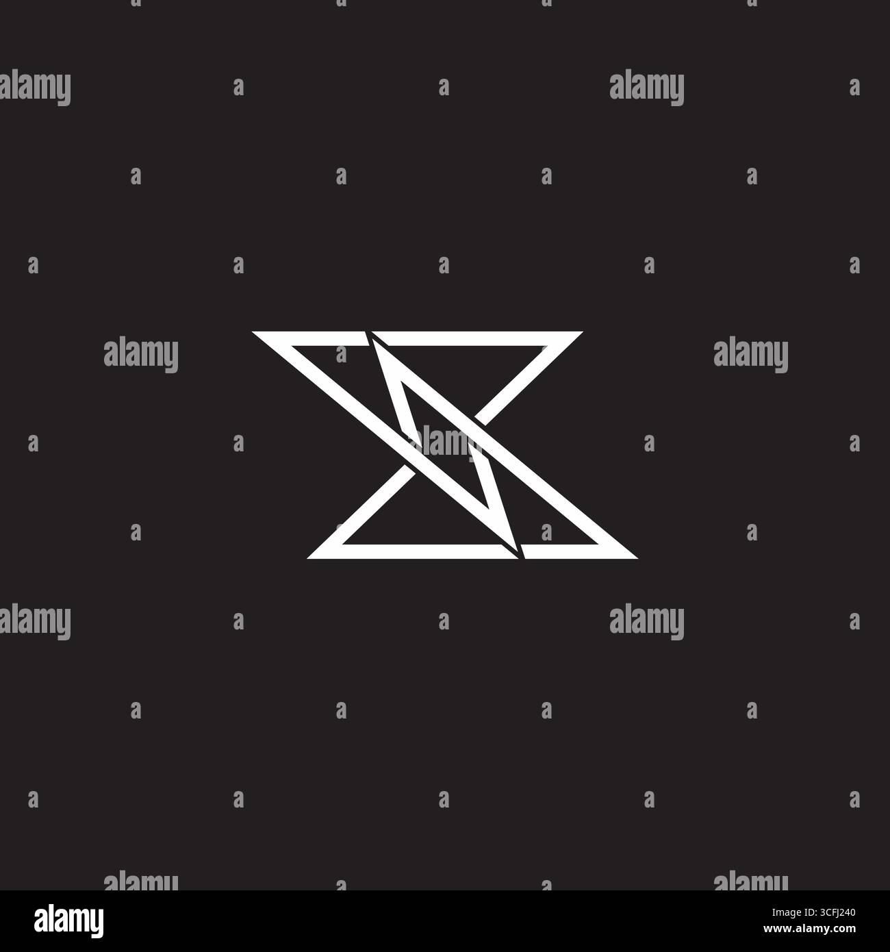 letter s linked arrow overlap simple logo vector Stock Vector