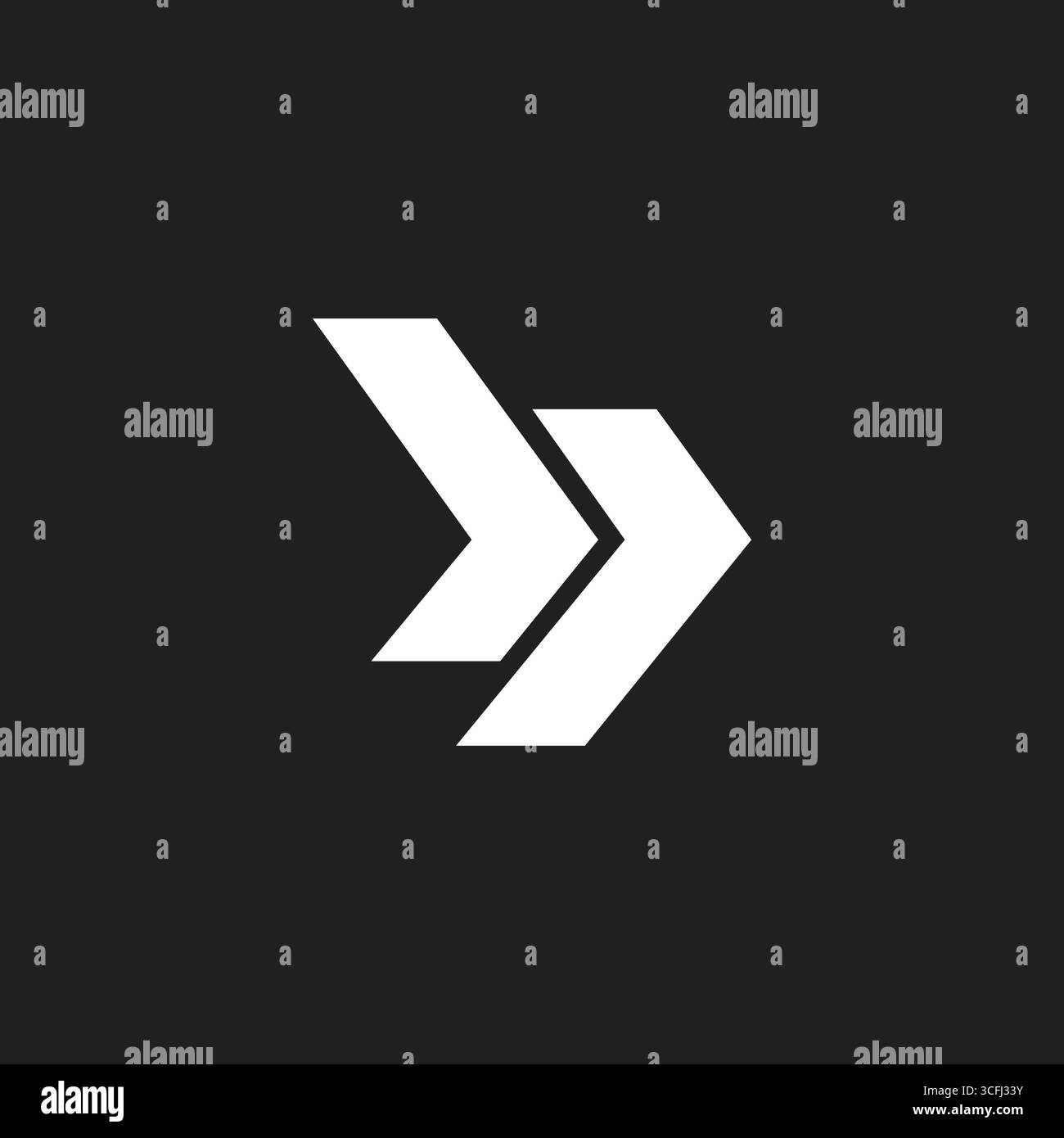 letter b right arrow stripes geometric logo vector Stock Vector