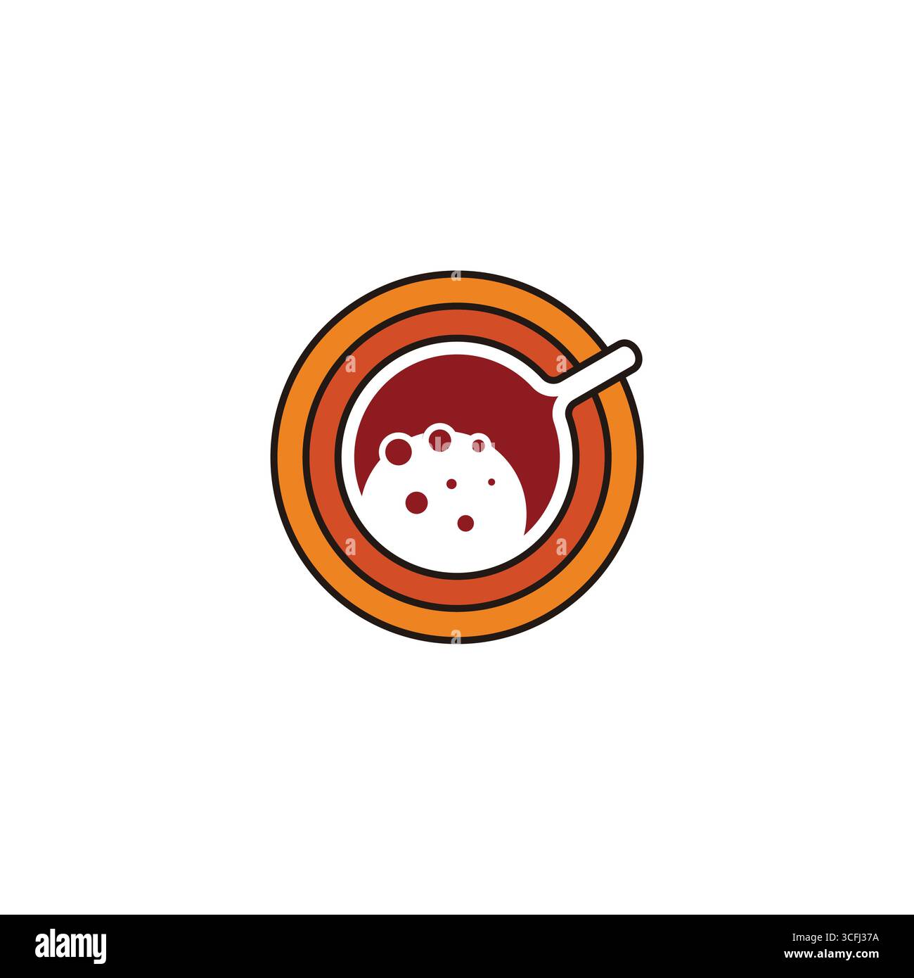 gradient cup board crema coffee colorful logo vector Stock Vector