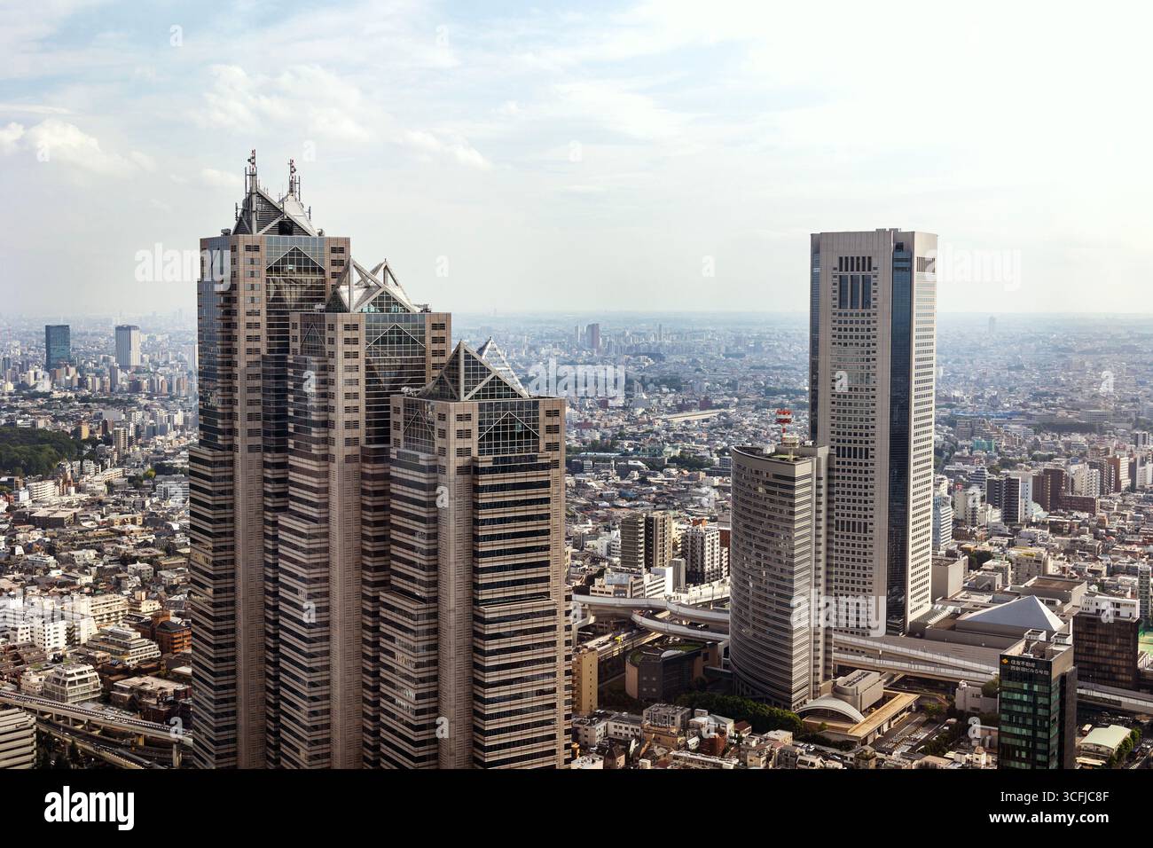 Shinjuku park tower from the government metropolitan building, Tokyo, August 2025 - Stock Image