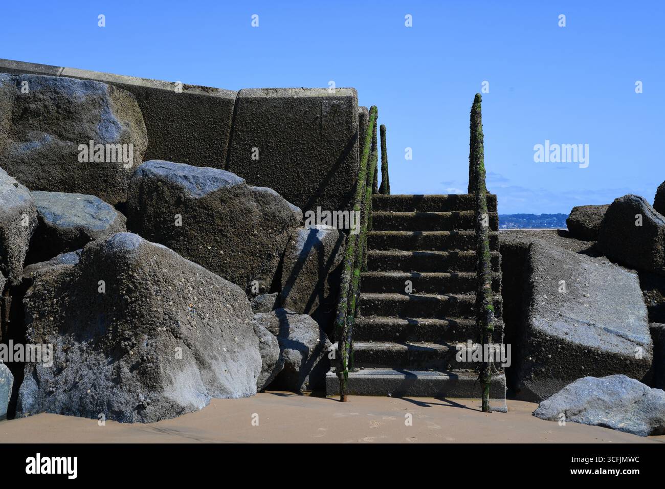 Dymchurch beach kent Stock Photo