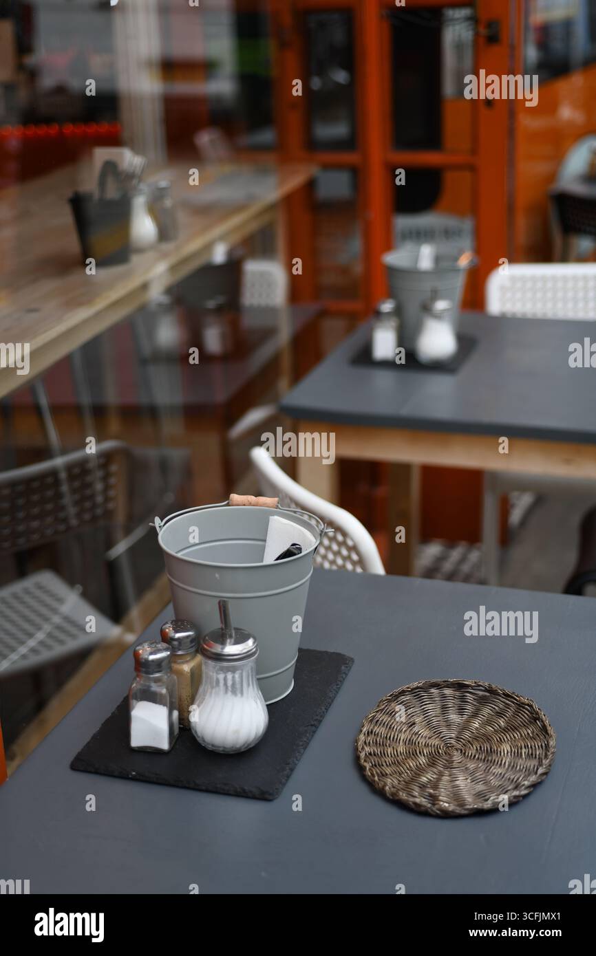 Restaurant tables Stock Photo