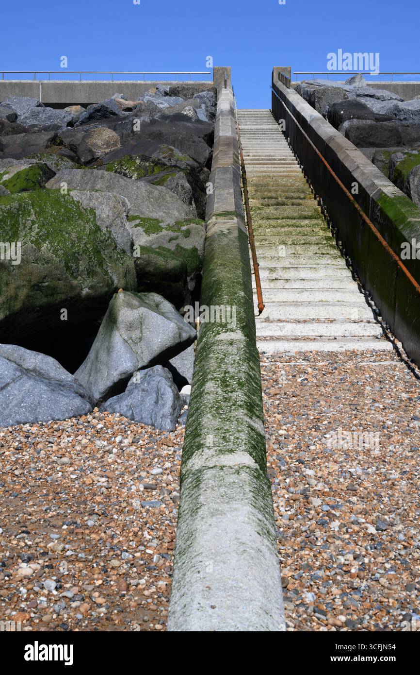 Dymchurch beach kent Stock Photo