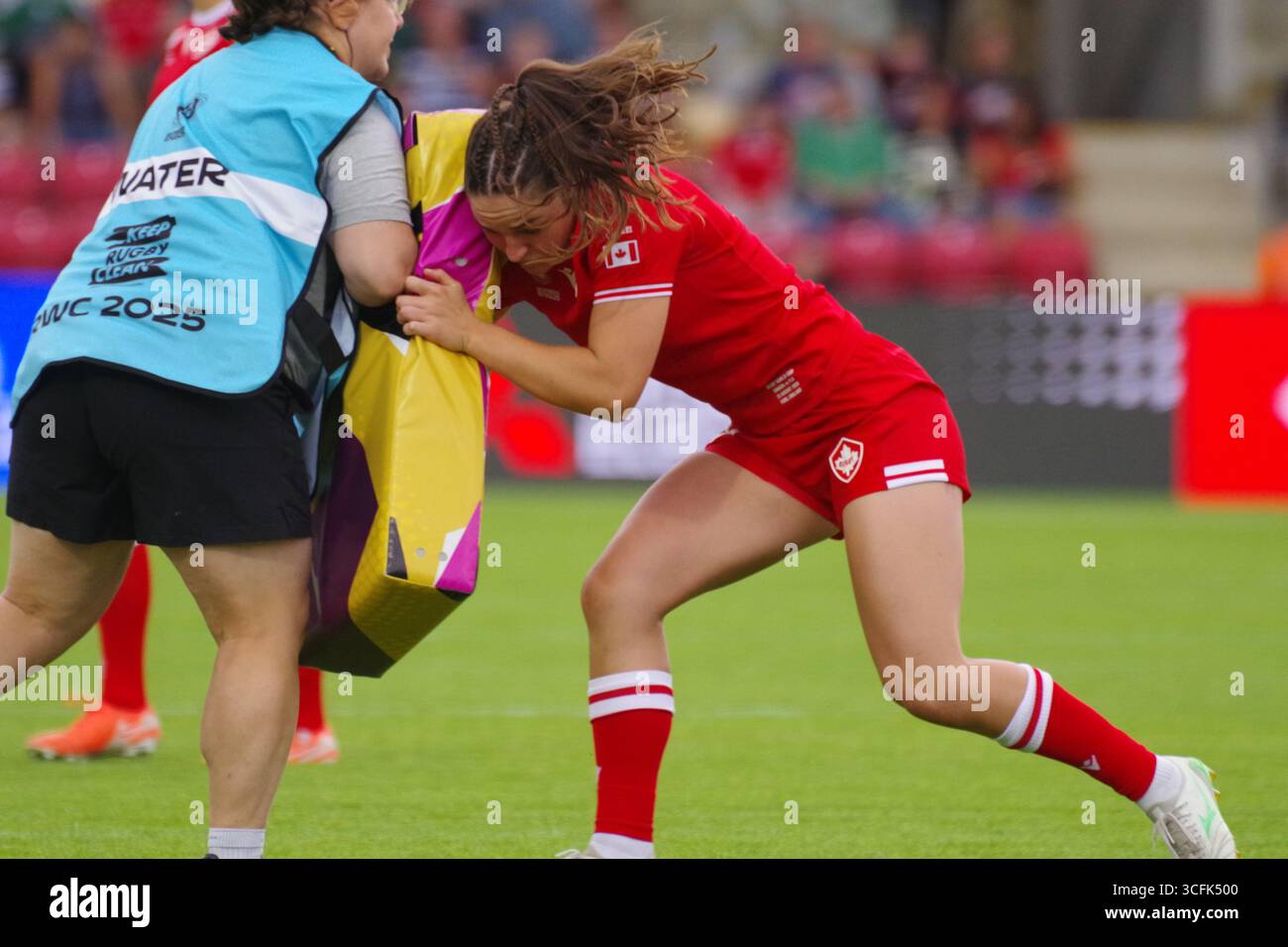 York, England, 23 August 2025. Taylor Perry warming up for Canada ...