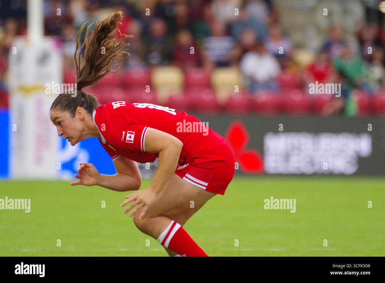 York, England, 23 August 2025. Taylor Perry warming up for Canada ...