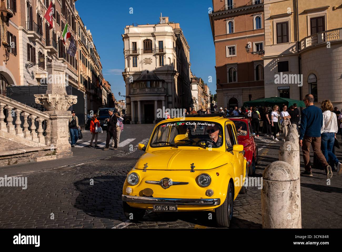 Daily Life in Rome A Fiat 500 parked in the street on May 11, 2025 in ...