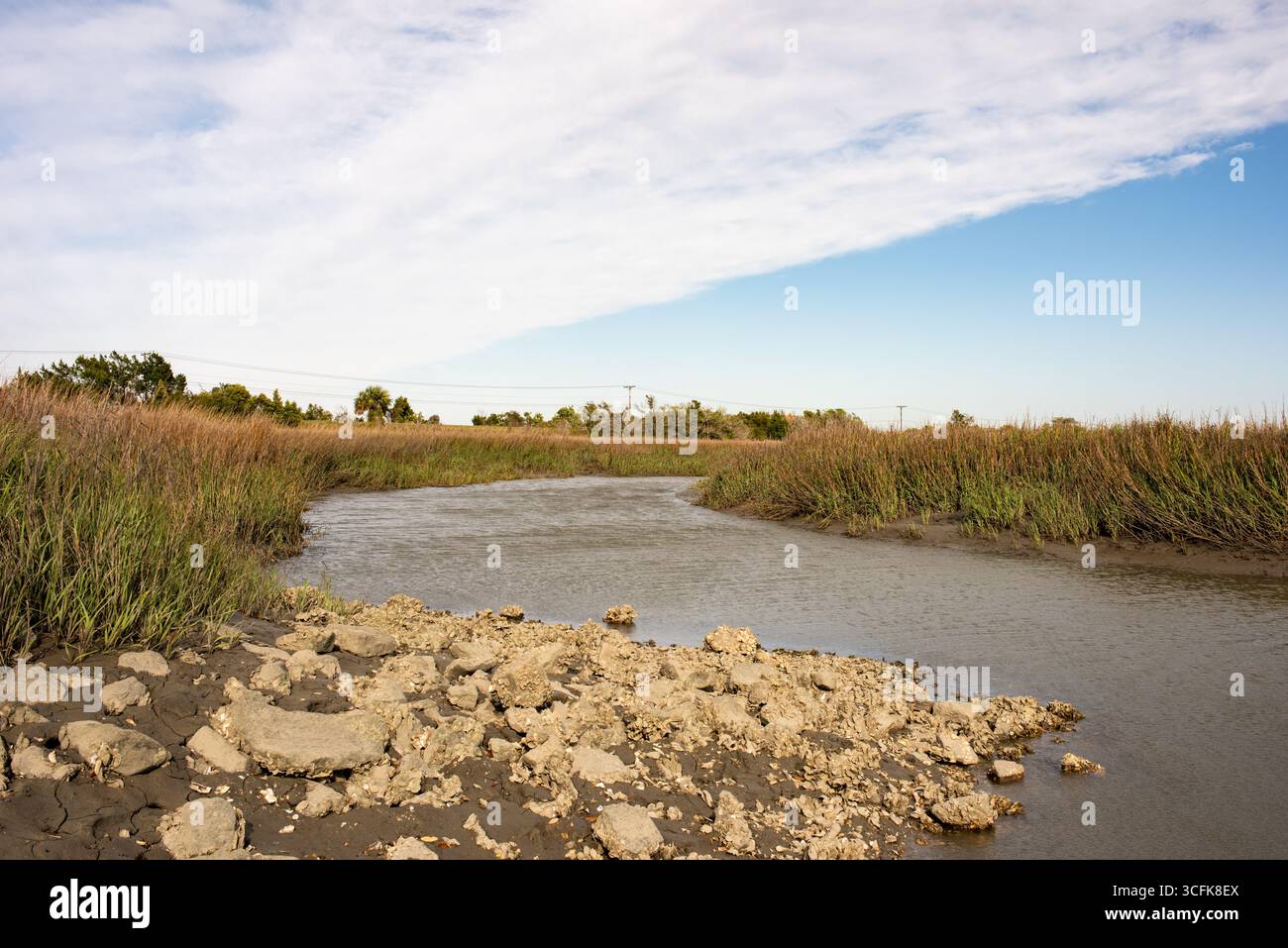 Island With Ramp Pier and Boat Ramp, Saint Helena Island, South Carolina Stock Photo - Alamy