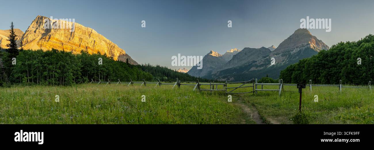 Horse Pasture Below Gable Mountain And Cosley Ridge In Glacier National ...