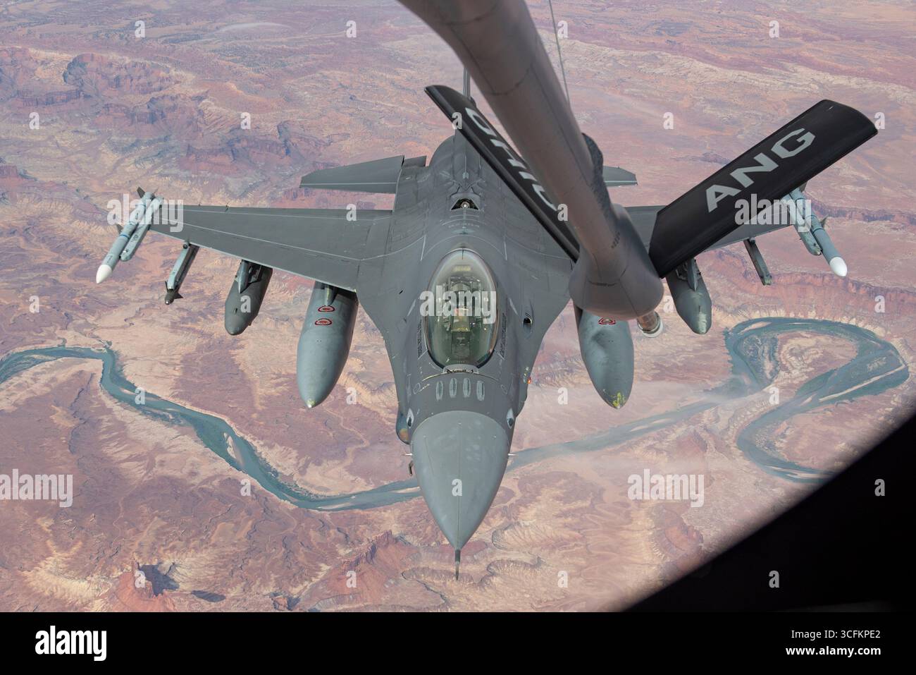 A U.S. Air Force KC-135 Stratotanker with the 121st Air Refueling Wing