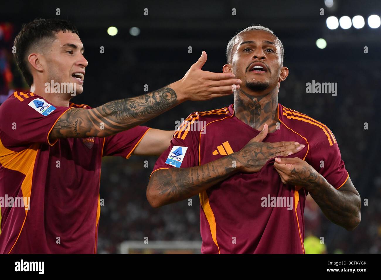 Wesley of A.S. Roma celebrates after scoring the goal of 1-0 during the ...