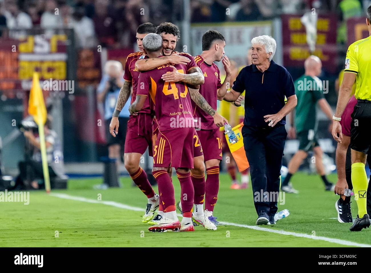 Wesley of AS Roma celebrates after scoring first goal during the Serie ...