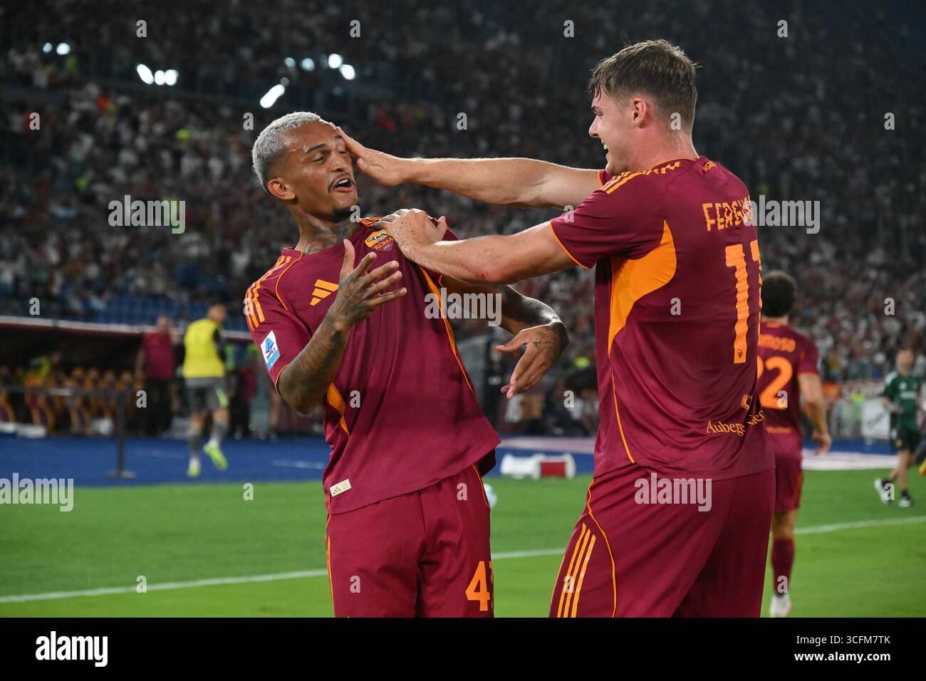 Olimpico Stadium, Rome, Italy - Wesley of AS Roma celebrates after ...