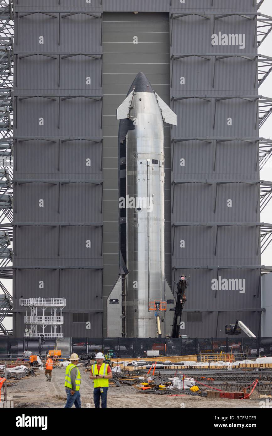 Starbase Rain In a light drizzling rain at 3:00 PM CT SpaceX rolled out Ship 37 for ...