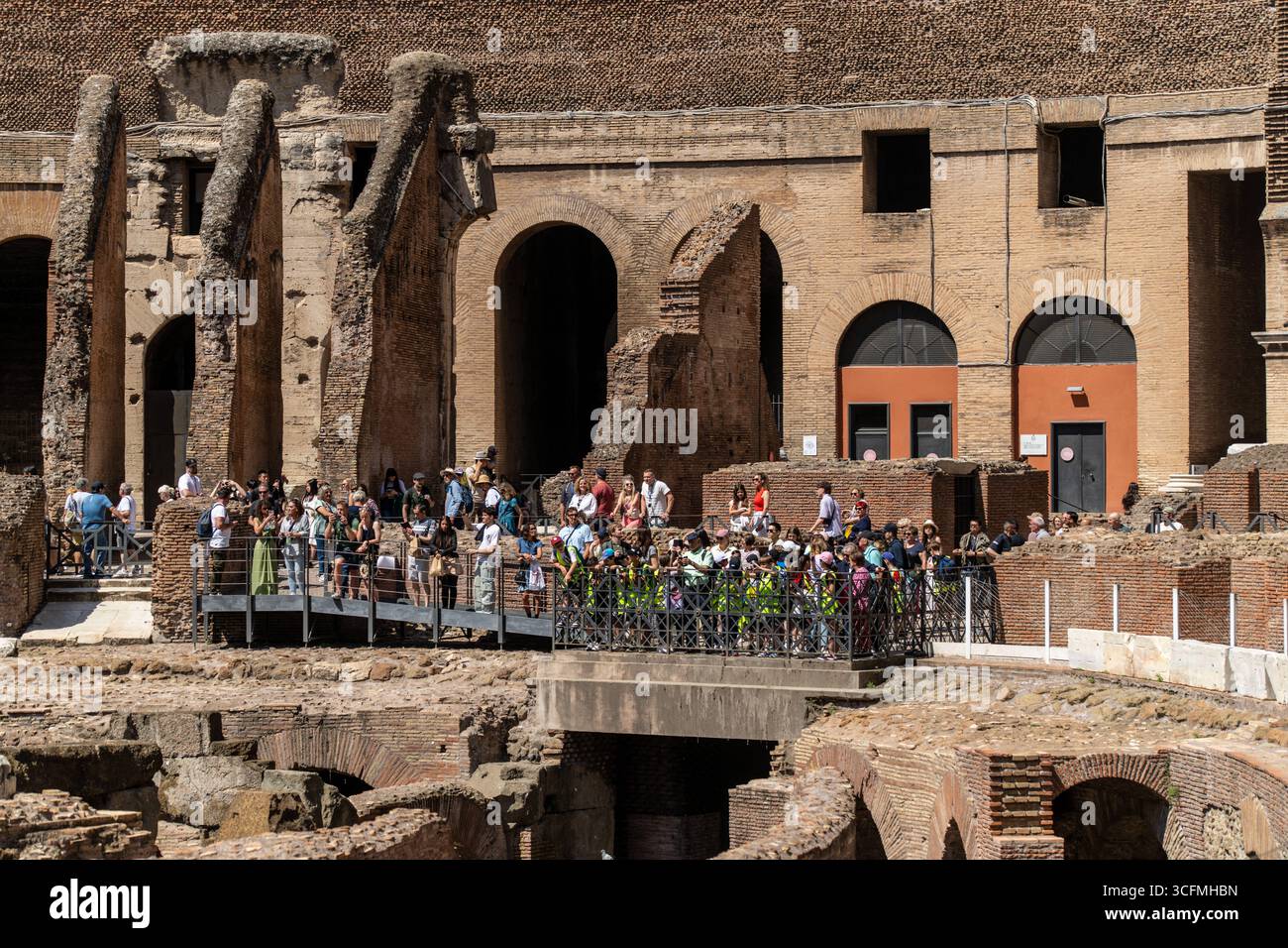 Daily Life in Rome A General view showing visitors inside the colosseum ...