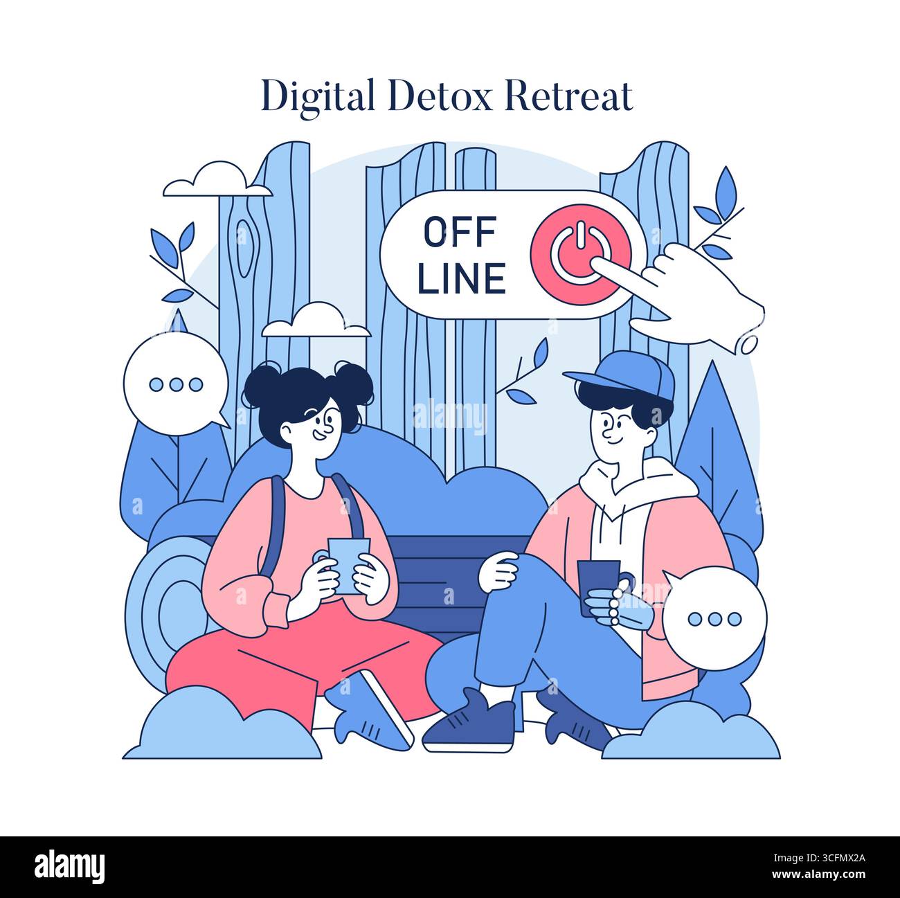 Digital detox retreat Stock Vector Images Alamy Digital detox retreat Stock Vector Images Alamy