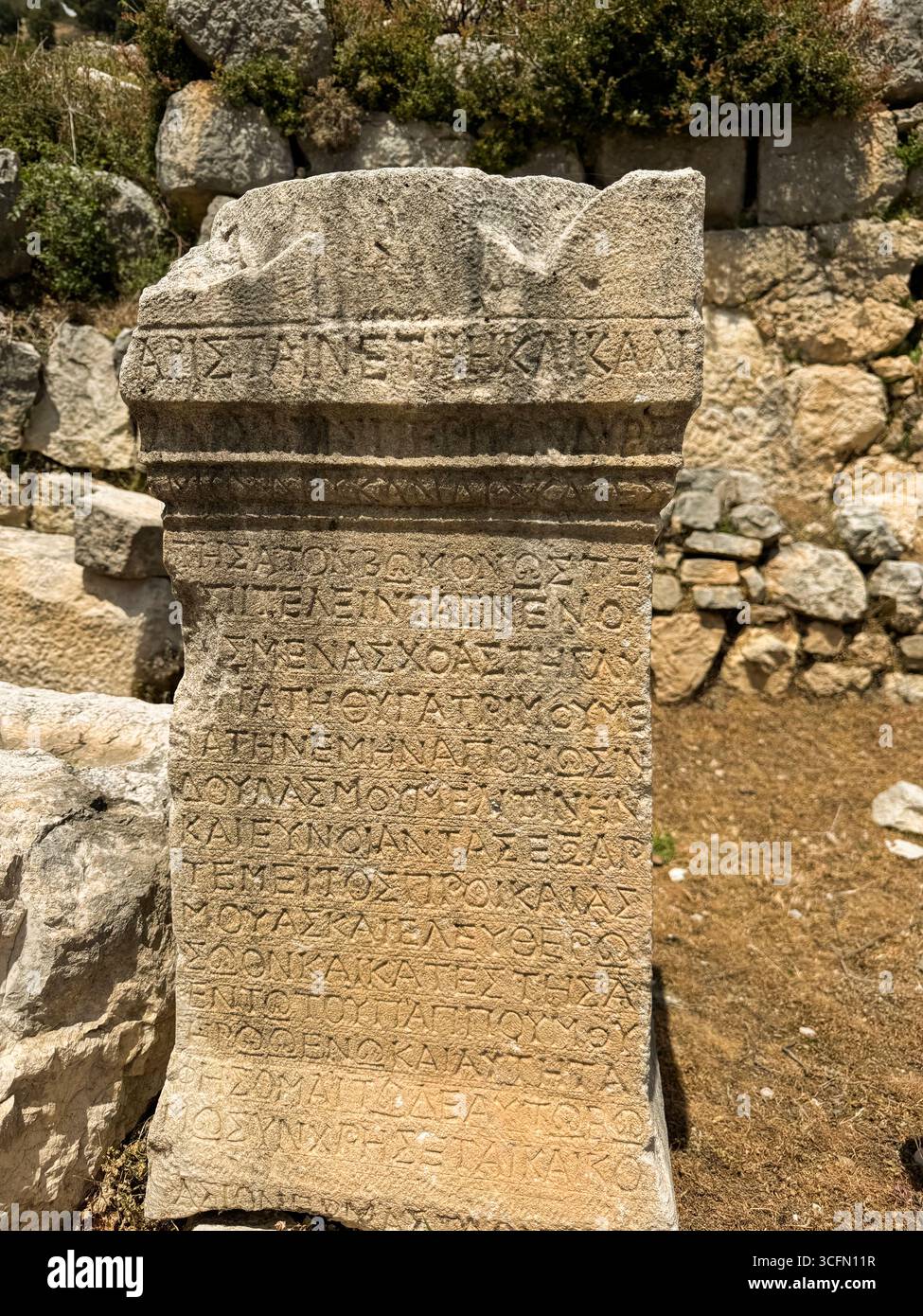 Ancient stone inscription discovered in historic archaeological site in ...