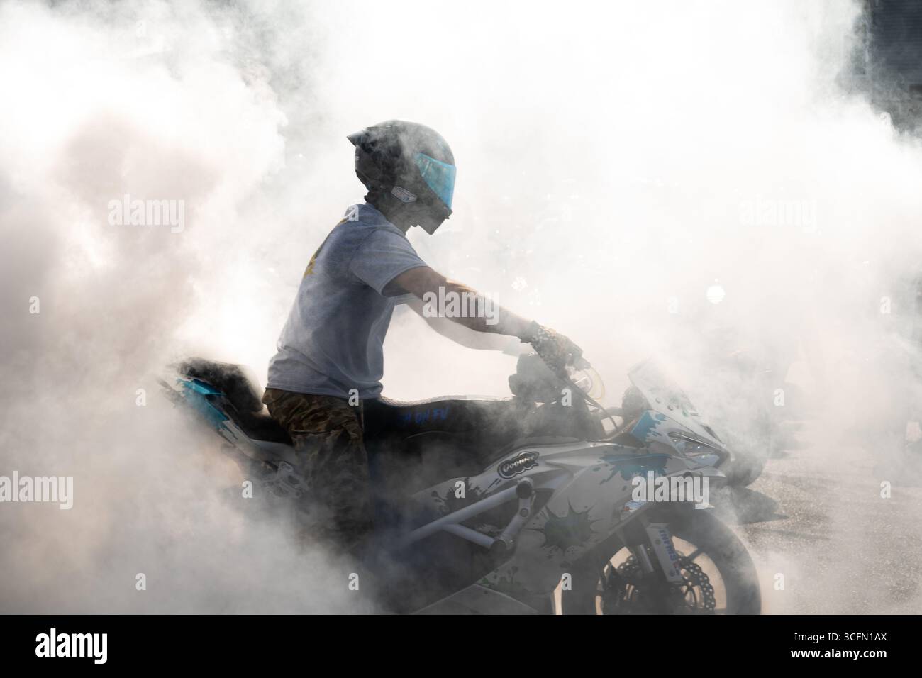 Seattle, USA. 23 Aug, 2025. Around 3:00pm the annual Bomb Squad ride ...