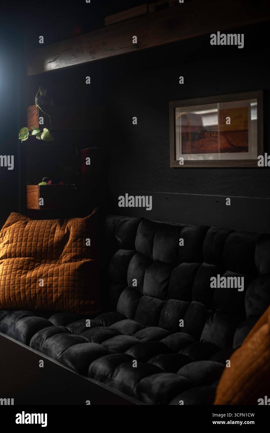 dark and moody home interior Stock Photo