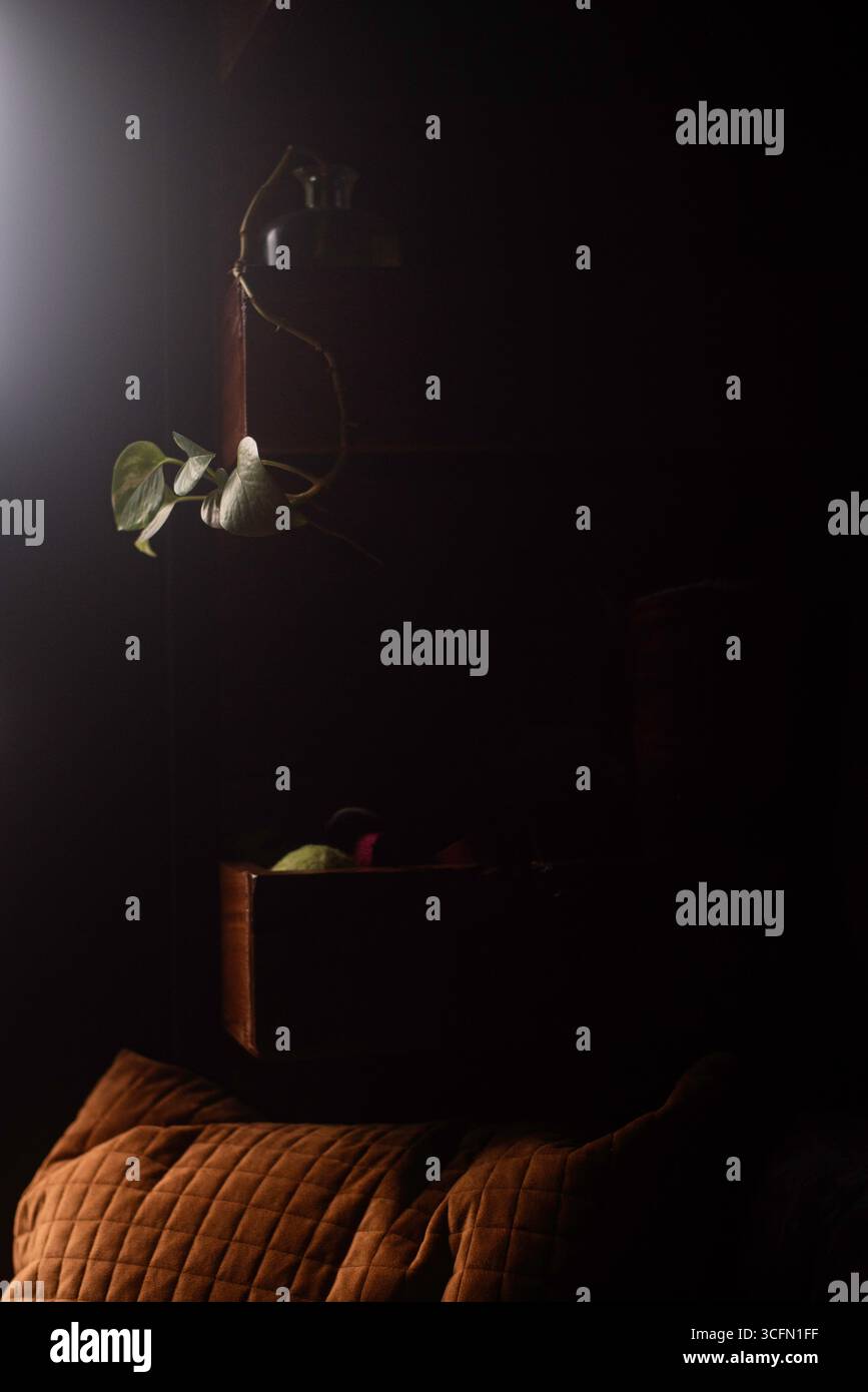 dark and moody home interior Stock Photo