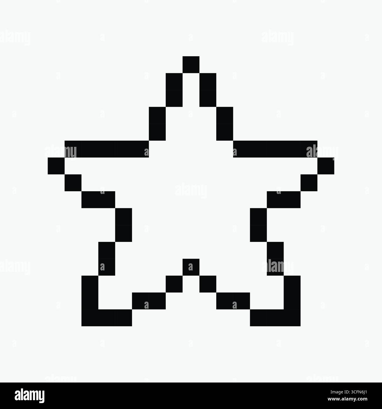 black and white star pixel art icon vector illustration Stock Vector ...