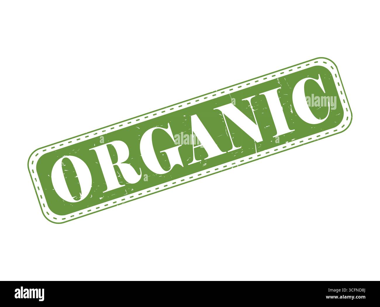 A Organic Rubber Stamp Seal on a Bar Stock Vector