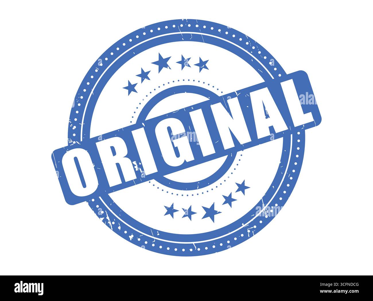 A Original Rubber Stamp Seal with a Dotted Circle Stock Vector