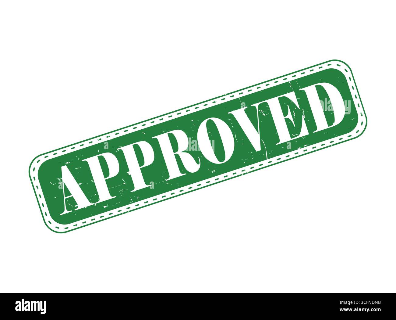 A Approved Rubber Stamp Seal on a Bar Stock Vector
