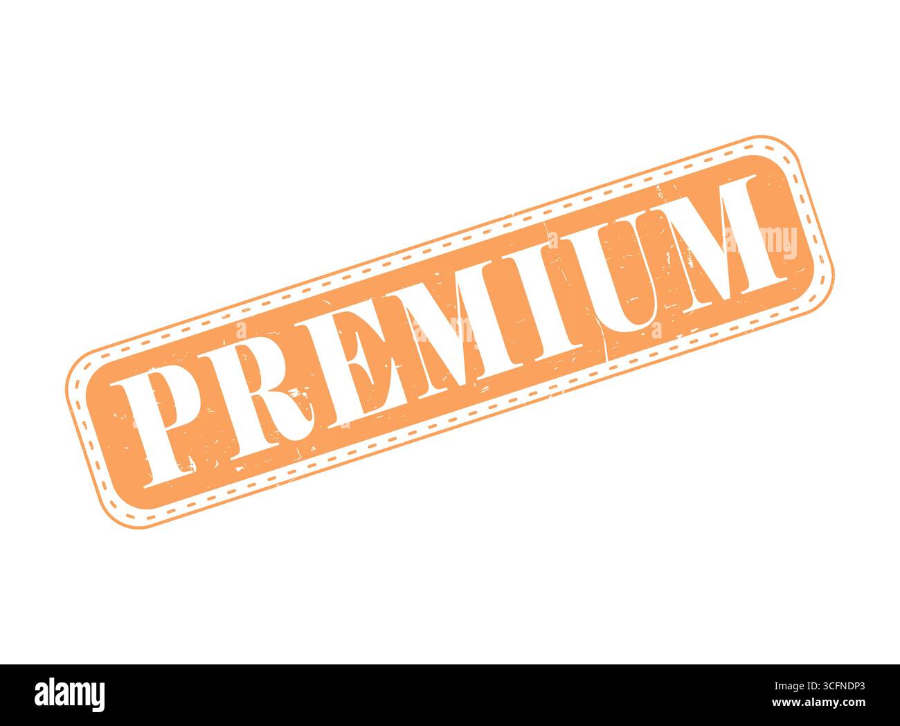 A Premium Rubber Stamp Seal on a Bar Stock Vector