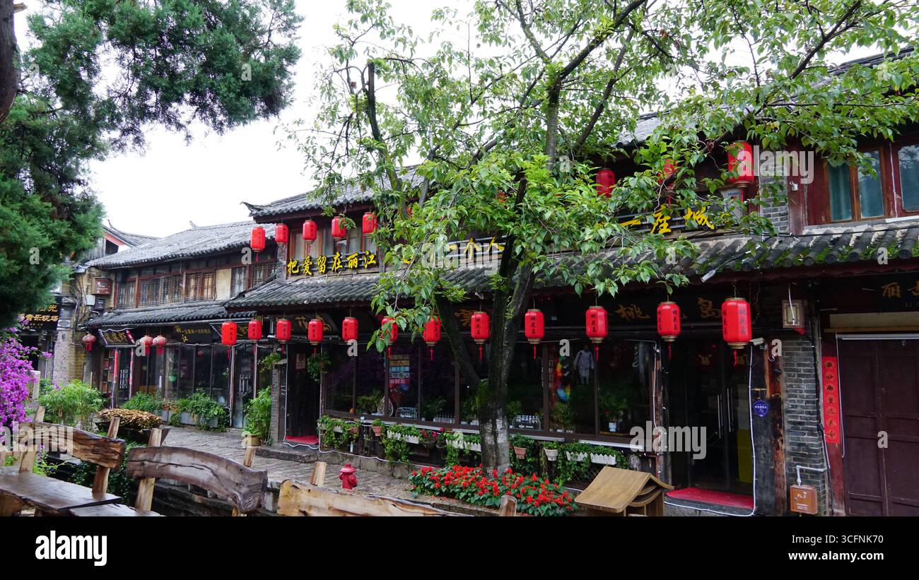 Lijiang Ancient Town: A UNESCO World Heritage Site in Yunnan, China Stock Photo