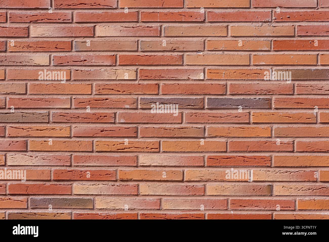 Background from a clean red brick wall Stock Photo