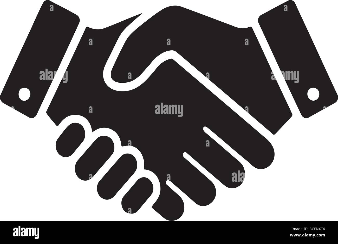 Professional Business Handshake Vector Icon Stock Vector