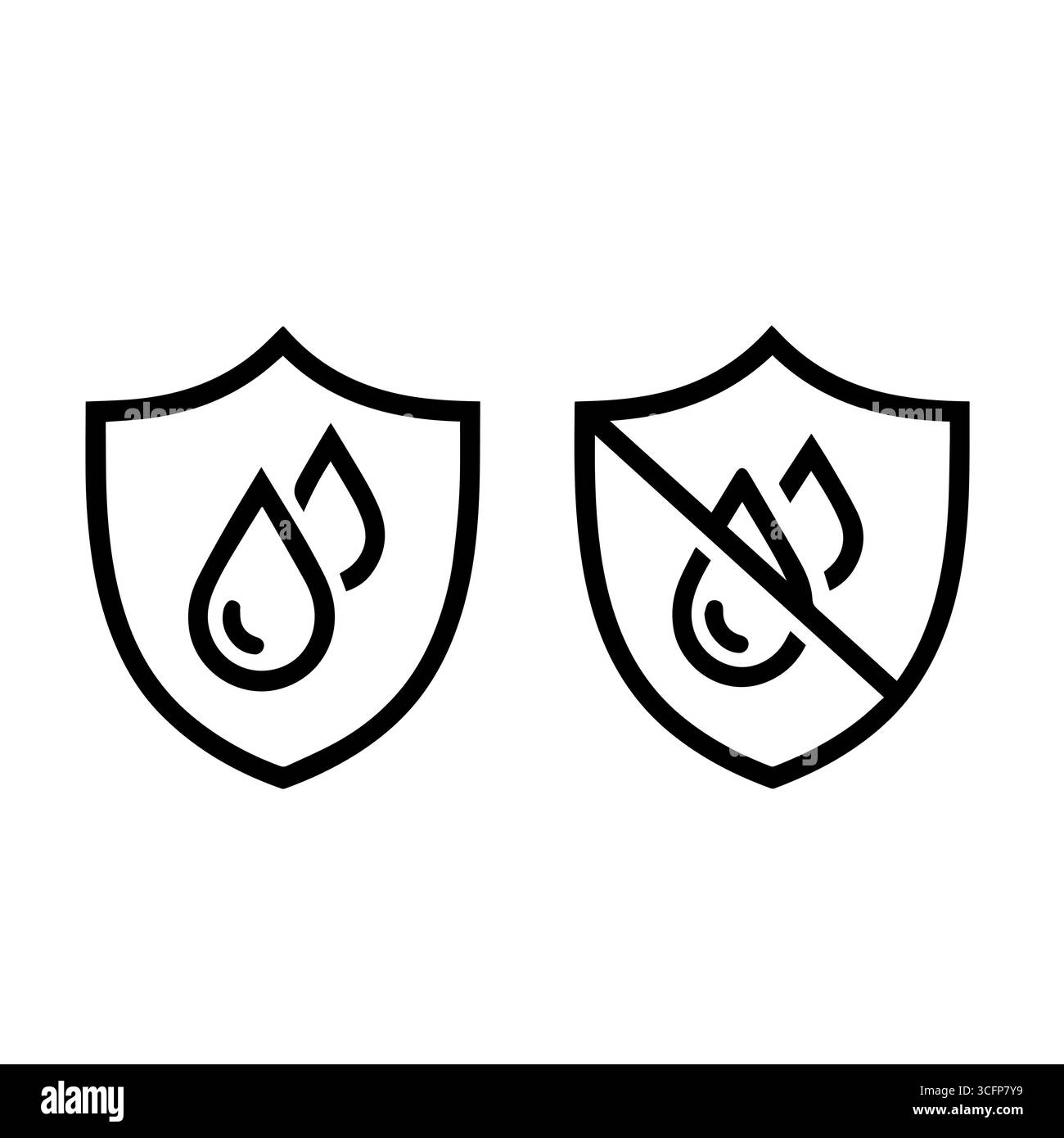 Water drop Icon set vector design on white background Stock Vector ...