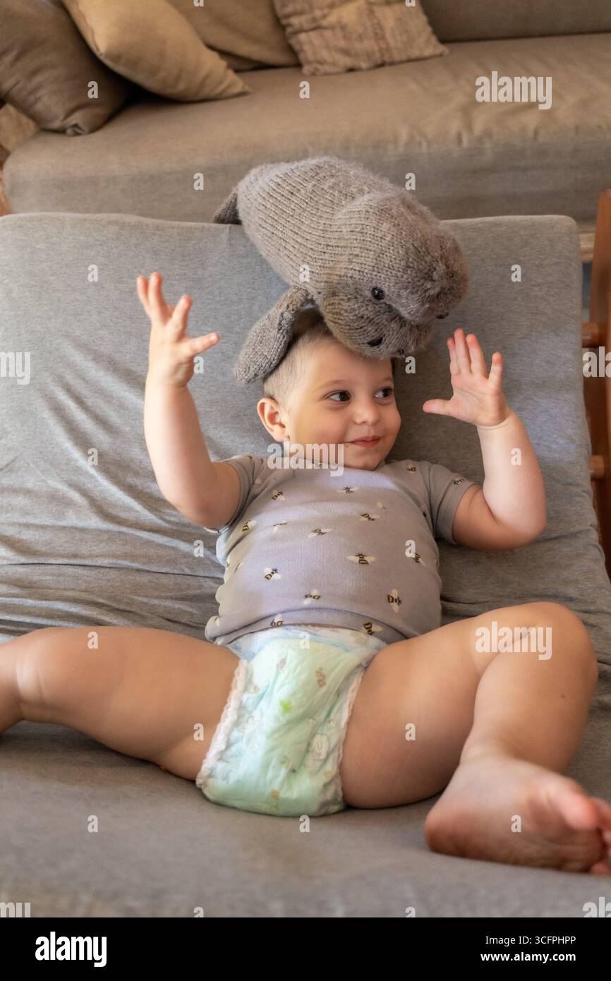 adorable male dottler Stock Photo