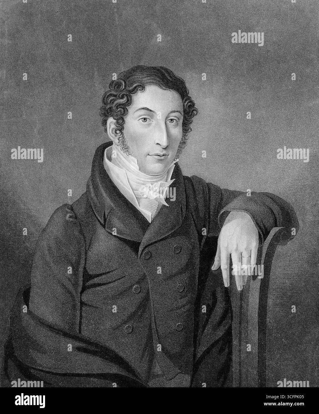 Carl Maria von Weber, 1786 - 1826, German composer, conductor and pianist, digitally edited Stock Photo