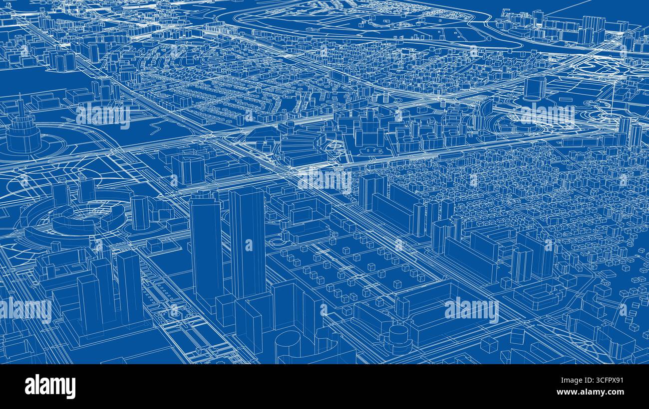 Detailed Urban Blueprint Stock Vector Image & Art - Alamy