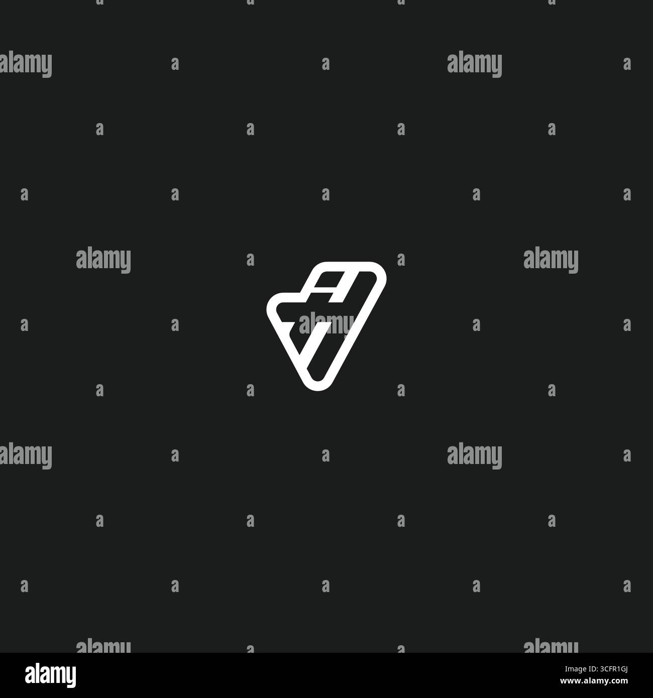 Hi logo icon flat vector design Stock Vector