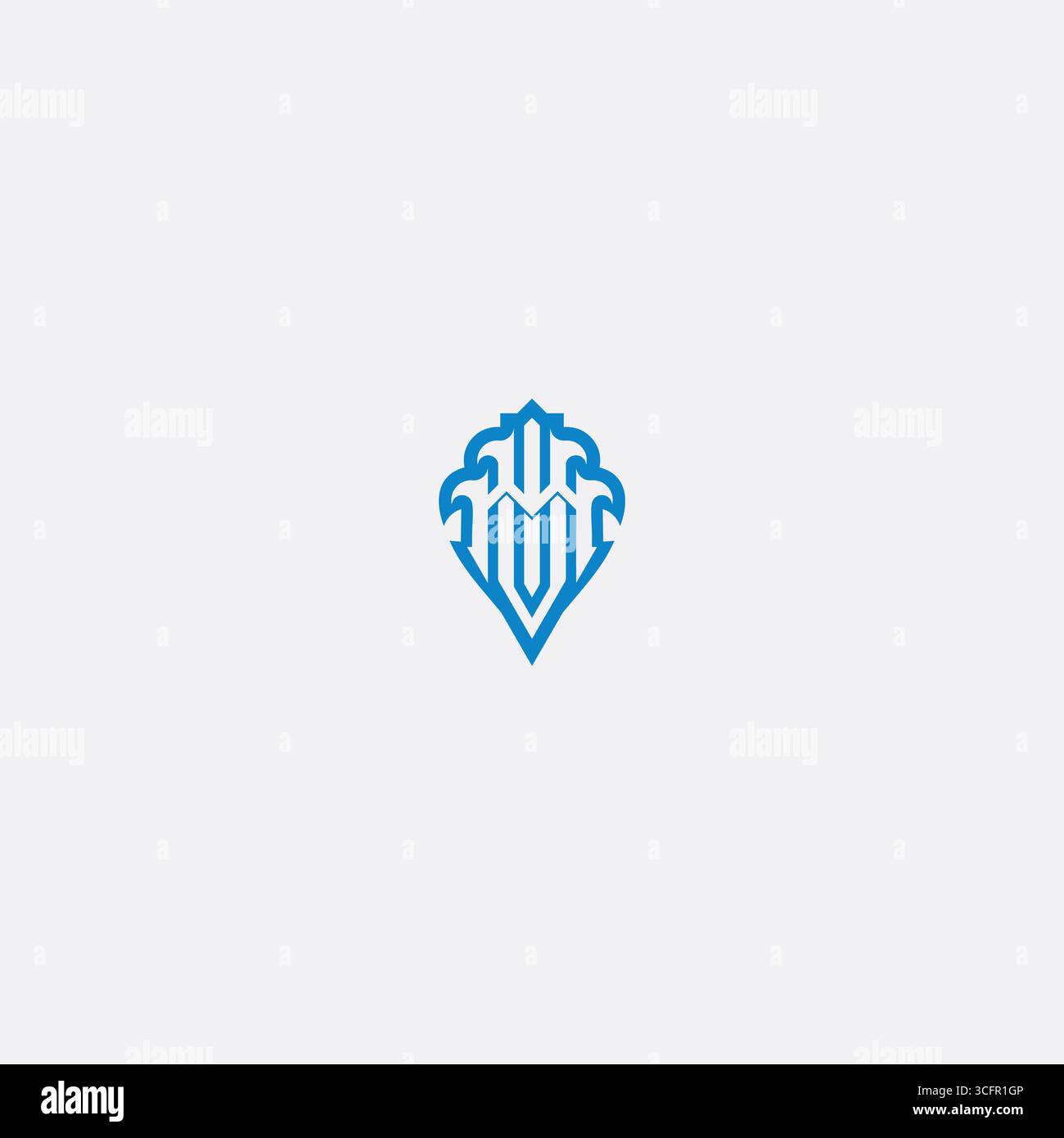 MV logo icon flat vector design Stock Vector