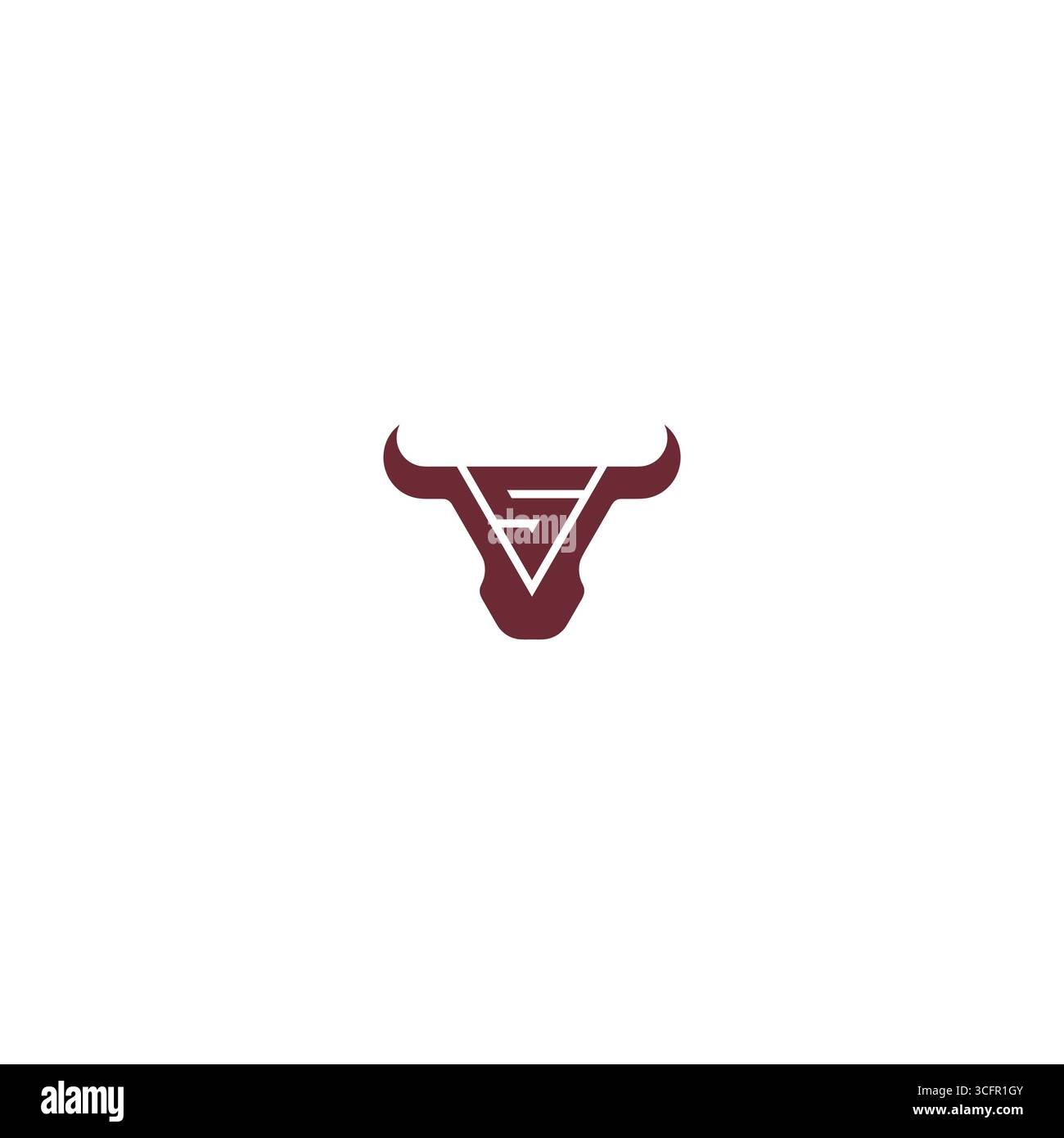 S bull logo icon flat vector design Stock Vector