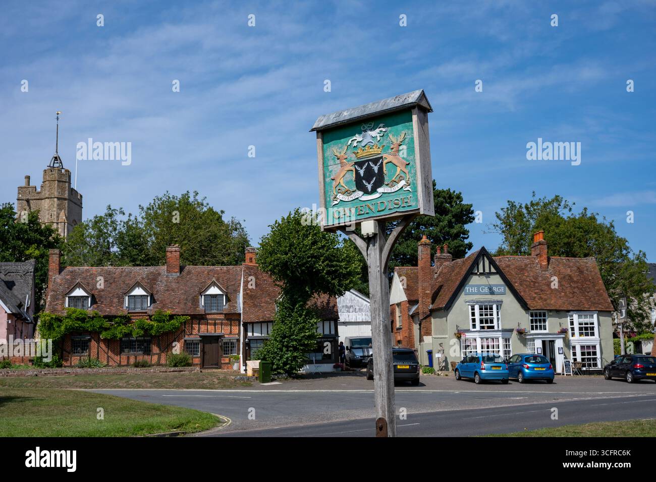 Cavendish Suffolk Stock Photo