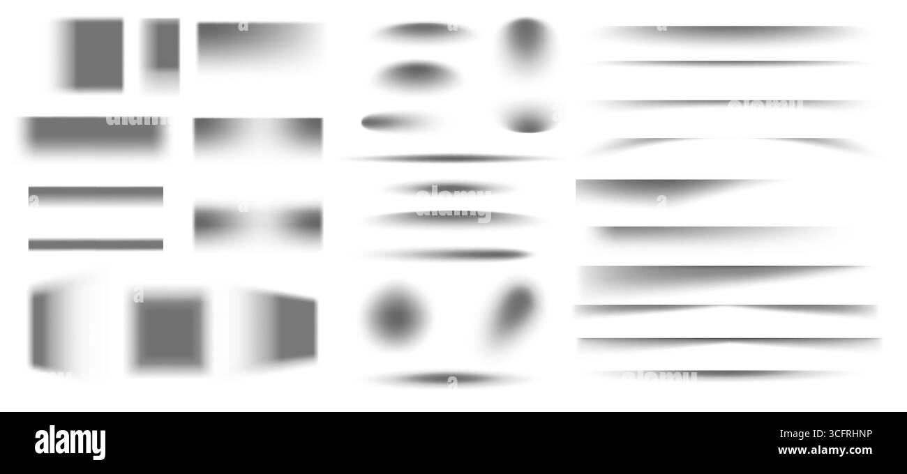 Box shadow effects. Square and rectangle box shadows for package ...